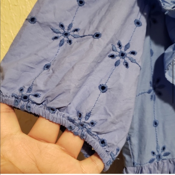 Zara Floral Embroidery Ruffle Dress Size Small - Picture 7 of 13